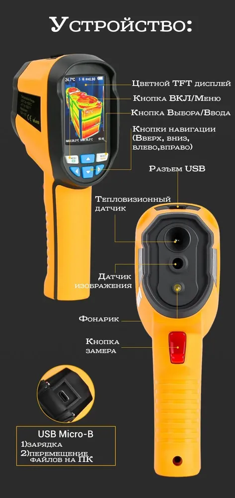 Тепловизор строительный инфракрасный A-BF RX-350